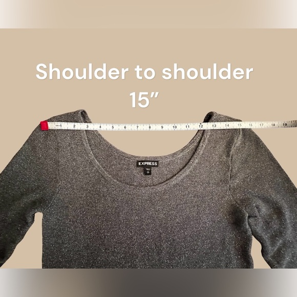 Express Gray With Silver Glitter, Tunic Women’s Size Small - Picture 4 of 11